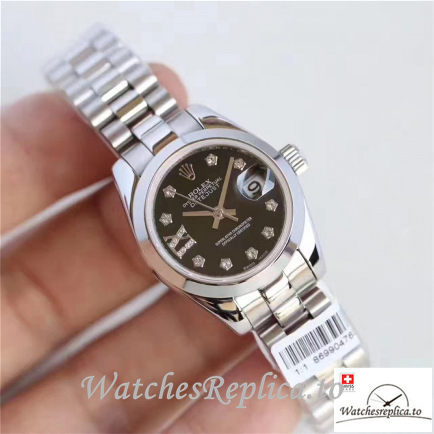 Swiss Rolex Datejust Replica 279160 001 Stainless Steel Bezel 28MM - WatchesReplica.is