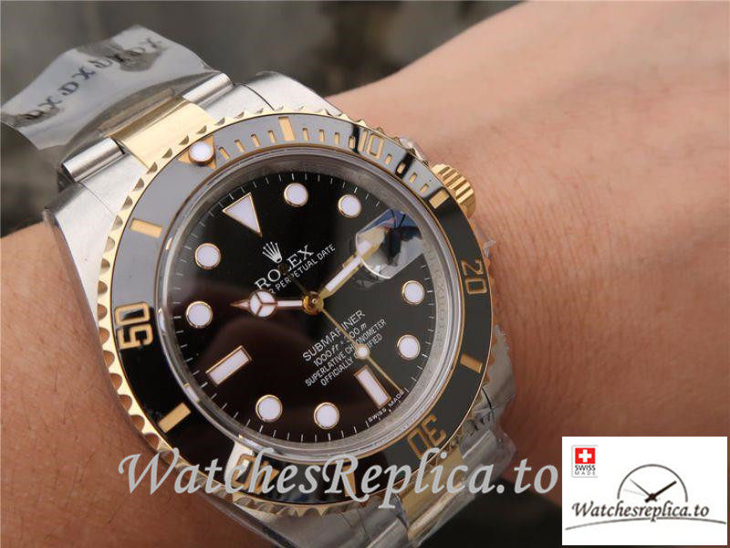 Swiss Rolex Submariner Date Replica 116613LN 002 Black Bezel 40MM - WatchesReplica.is