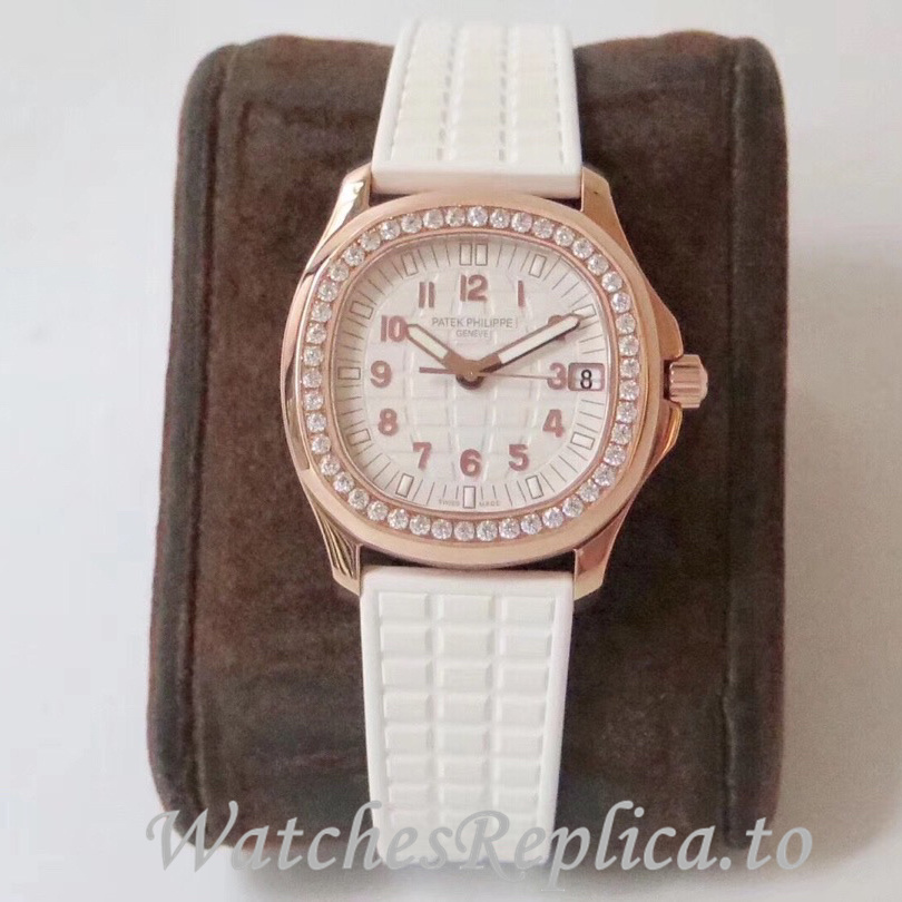 Patek Philippe Replica Aquanaut Rubber strap 35.6MM - WatchesReplica.is