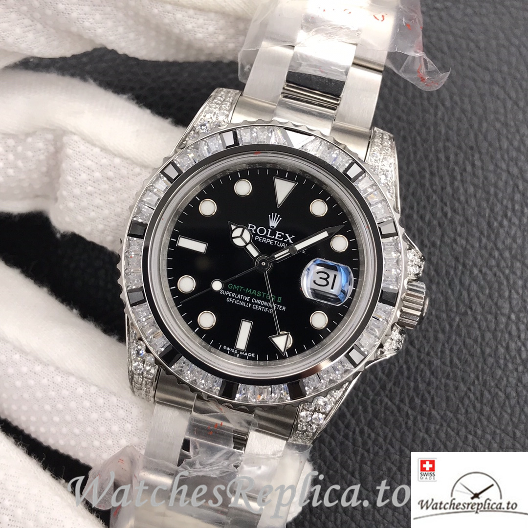 Swiss Rolex GMT-Master Replica 116759 Stainless steel strap 40MM - WatchesReplica.is