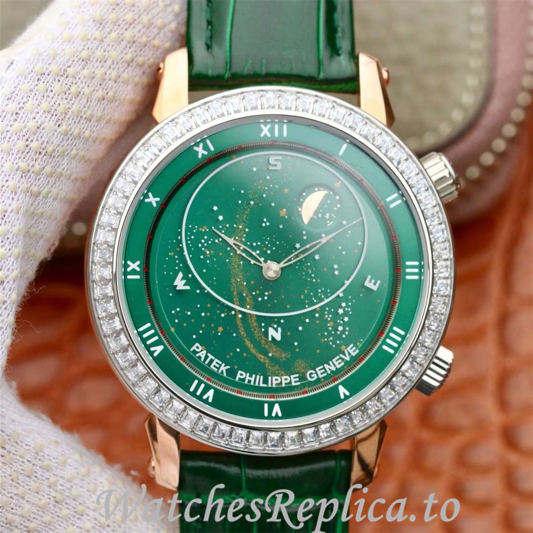 Patek Philippe Replica Complications 5102 Leather strap 43MM - WatchesReplica.is