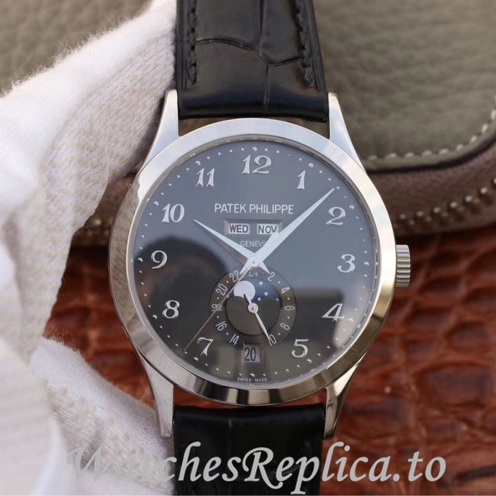 Patek Philippe Replica Complications 5396 Leather strap 38.5MM - WatchesReplica.is