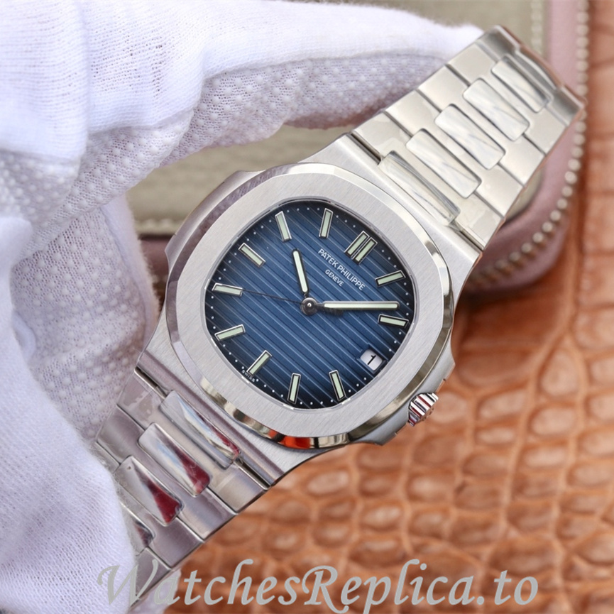 Patek Philippe Replica Nautilus Stainless steel strap 40MM - WatchesReplica.is