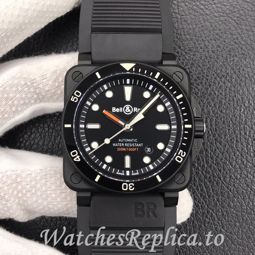 Bell Ross Replica BR 03 BR0392-CAMO-CE/SRB Rubber strap 42MM - WatchesReplica.is