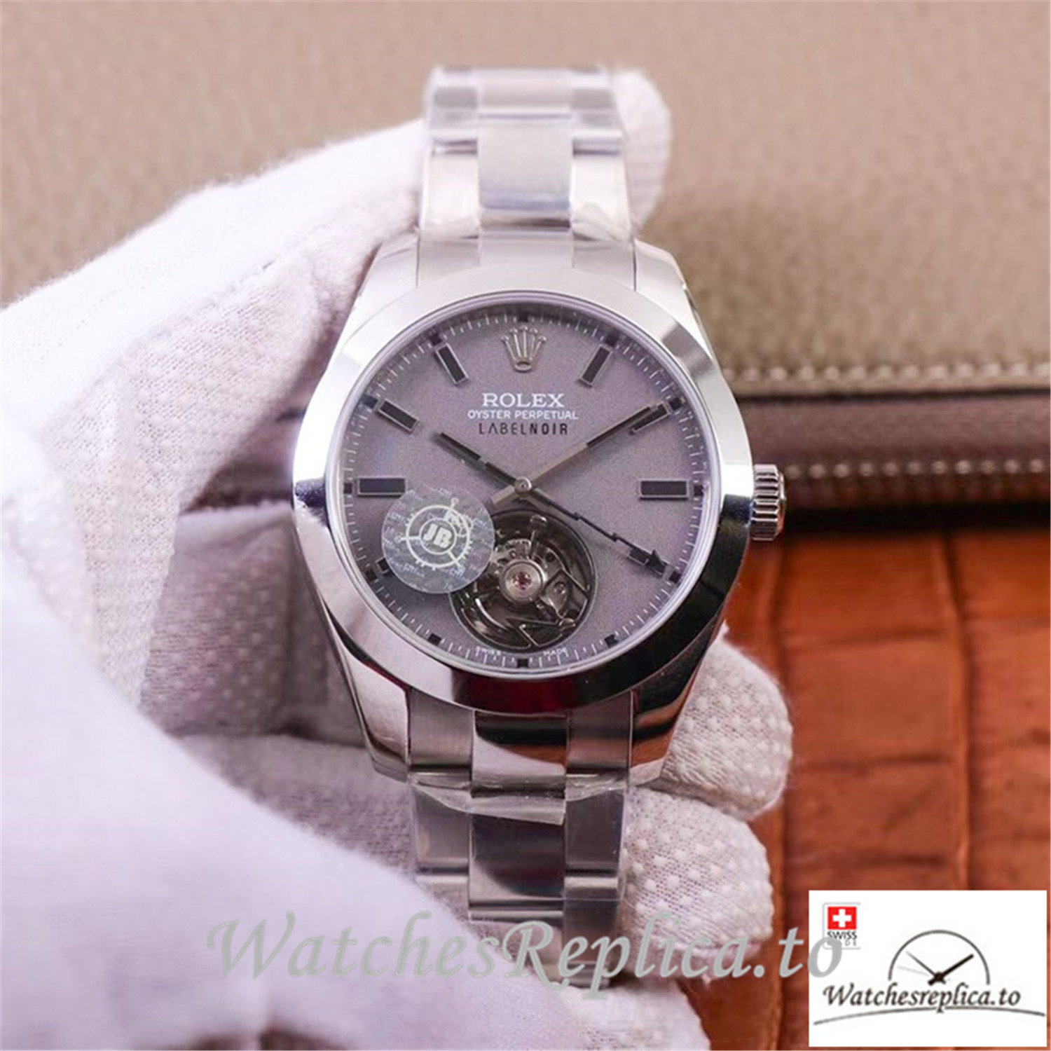 Swiss Rolex Milgauss Base 116400 Label Noir Design Replica LNT01HS-001 001 Silver Bezel 40MM - WatchesReplica.is