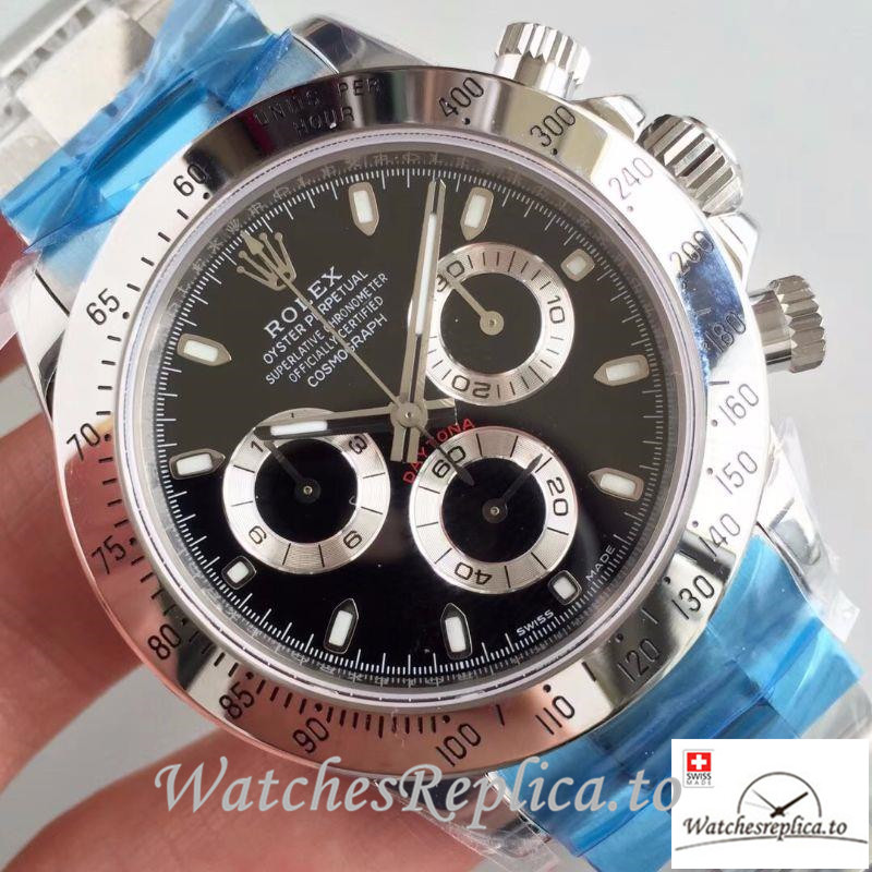 Swiss Rolex Daytona Cosmograph Replica 116520 003 Silver Strap 40MM - WatchesReplica.is