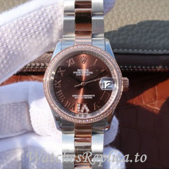 Swiss Rolex Datejust Replica 178383 Stainless steel strap 31MM - WatchesReplica.is