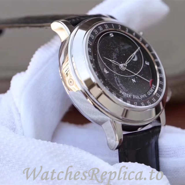 Patek Philippe Replica Complications 6102 Leather strap 44MM - WatchesReplica.is