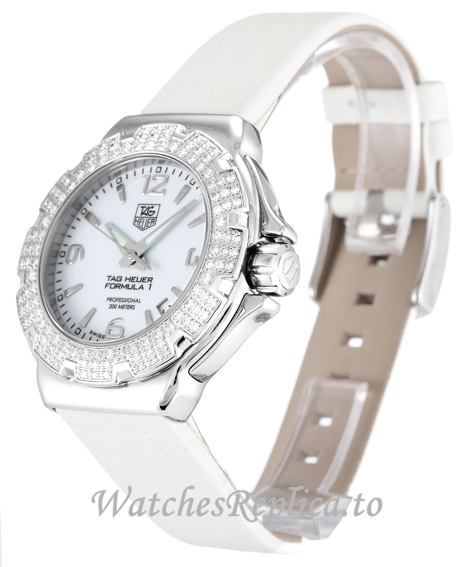 Tag Heuer Formula 1 Mother of Pearl White Dial WAC1215.BC0840 37 MM - WatchesReplica.is