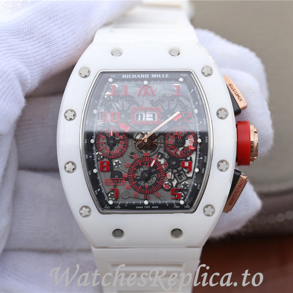Richard Mille Replica RM011 Rubber strap 50MM - WatchesReplica.is