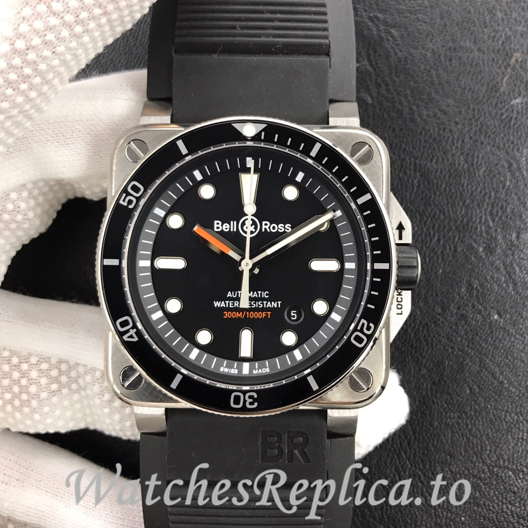 Bell Ross Replica BR 03 BR03-92 Rubber strap 42MM - WatchesReplica.is