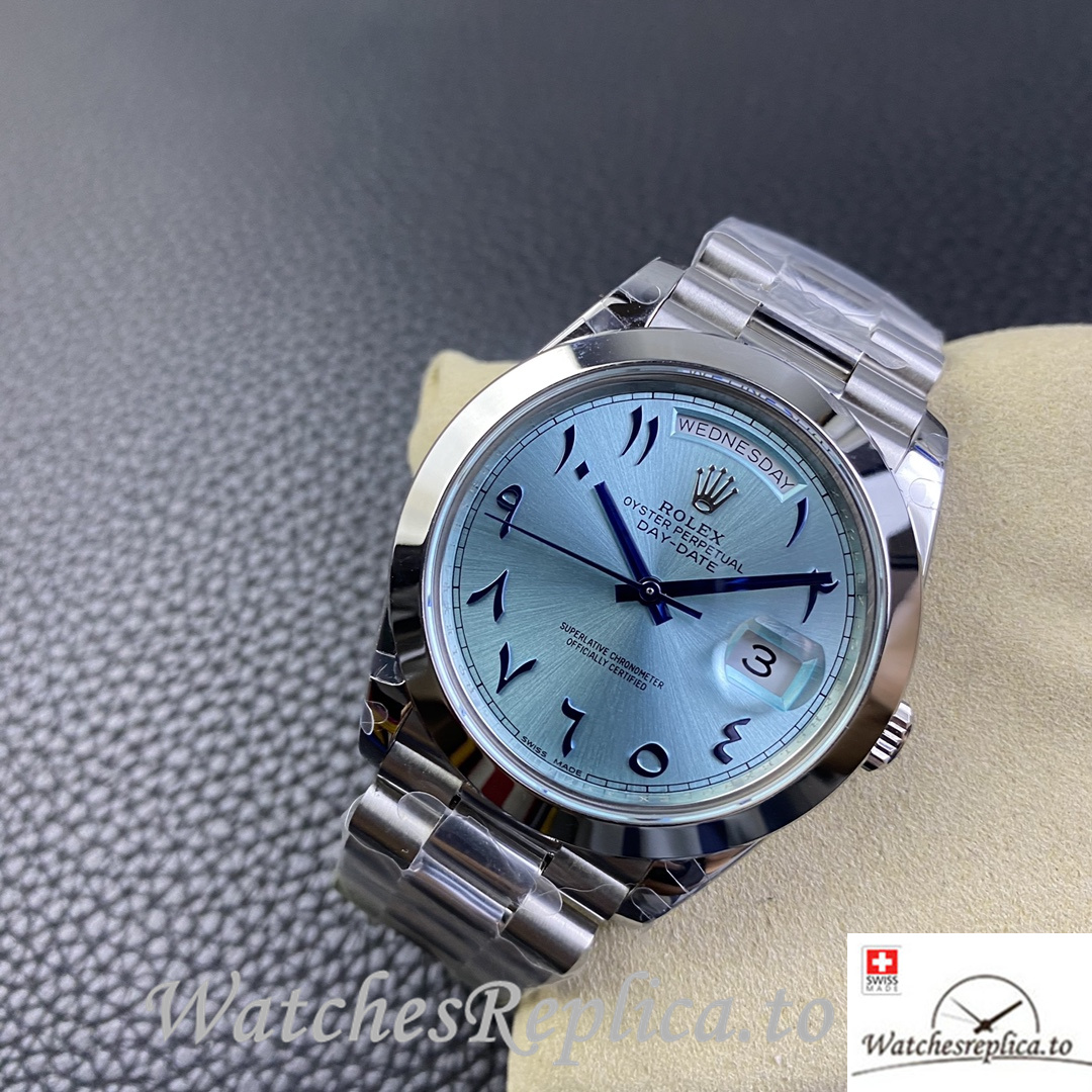 Swiss Rolex Day Date Replica 218399 Stainless steel strap 40MM - WatchesReplica.is