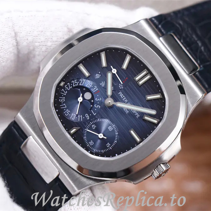 Patek Philippe Replica Nautilus 5712 Leather strap 40MM - WatchesReplica.is