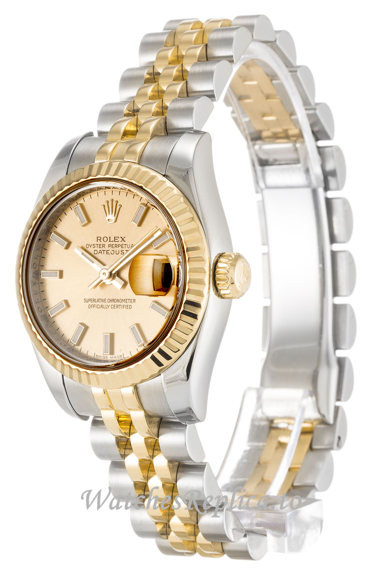 Rolex Datejust Lady Champagne Dial 179173 26MM - WatchesReplica.is