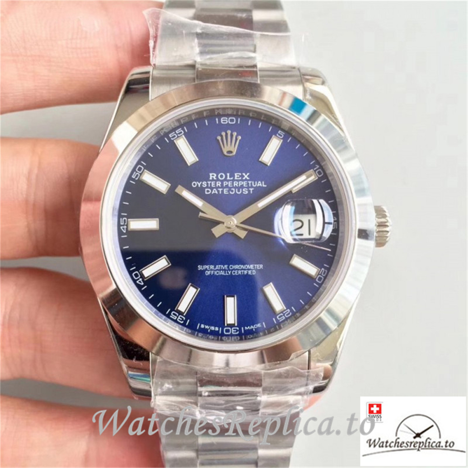 Swiss Rolex Datejust Replica 126300 Stainless Steel Bezel 41MM - WatchesReplica.is