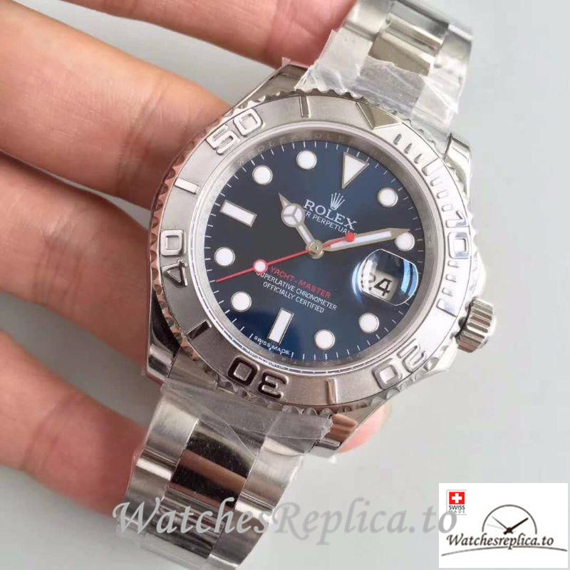 Swiss Rolex Yacht Master Replica 116622 001 Silver Strap 40MM - WatchesReplica.is