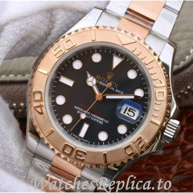 Swiss Rolex Yacht Master Replica 116621-002 Stainless steel strap 40MM - WatchesReplica.is
