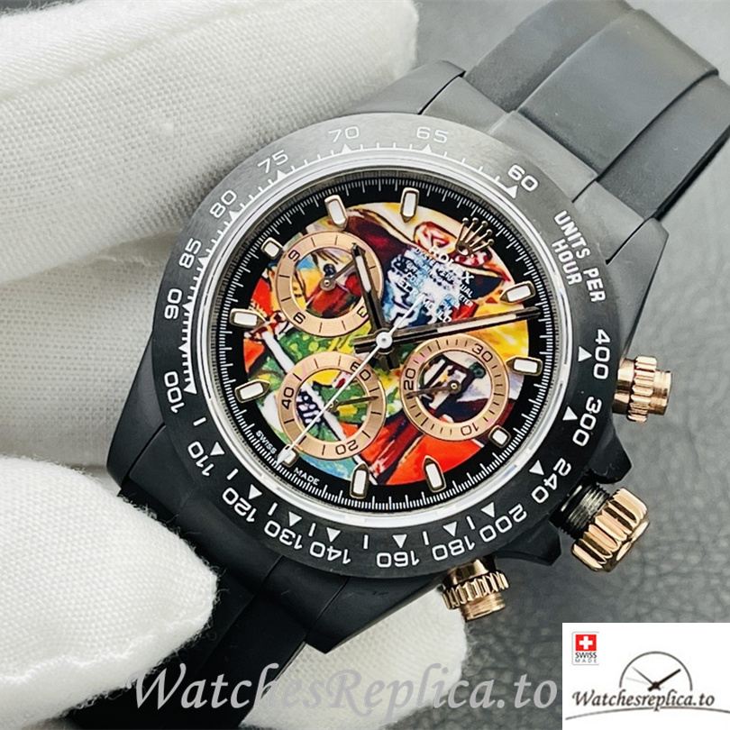 Swiss Rolex Daytona Replica Rubber strap 40MM - WatchesReplica.is