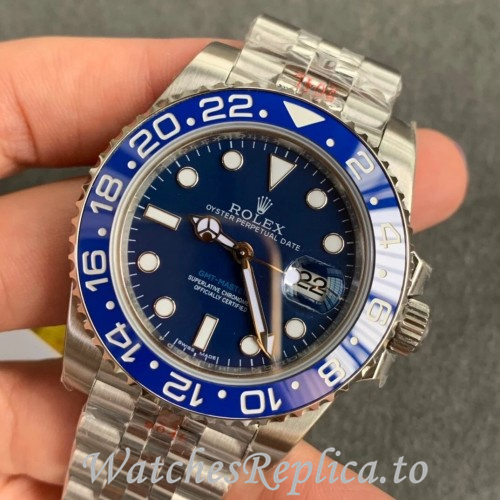 Swiss Rolex GMT Master Replica 116710 Stainless steel strap 40MM - WatchesReplica.is