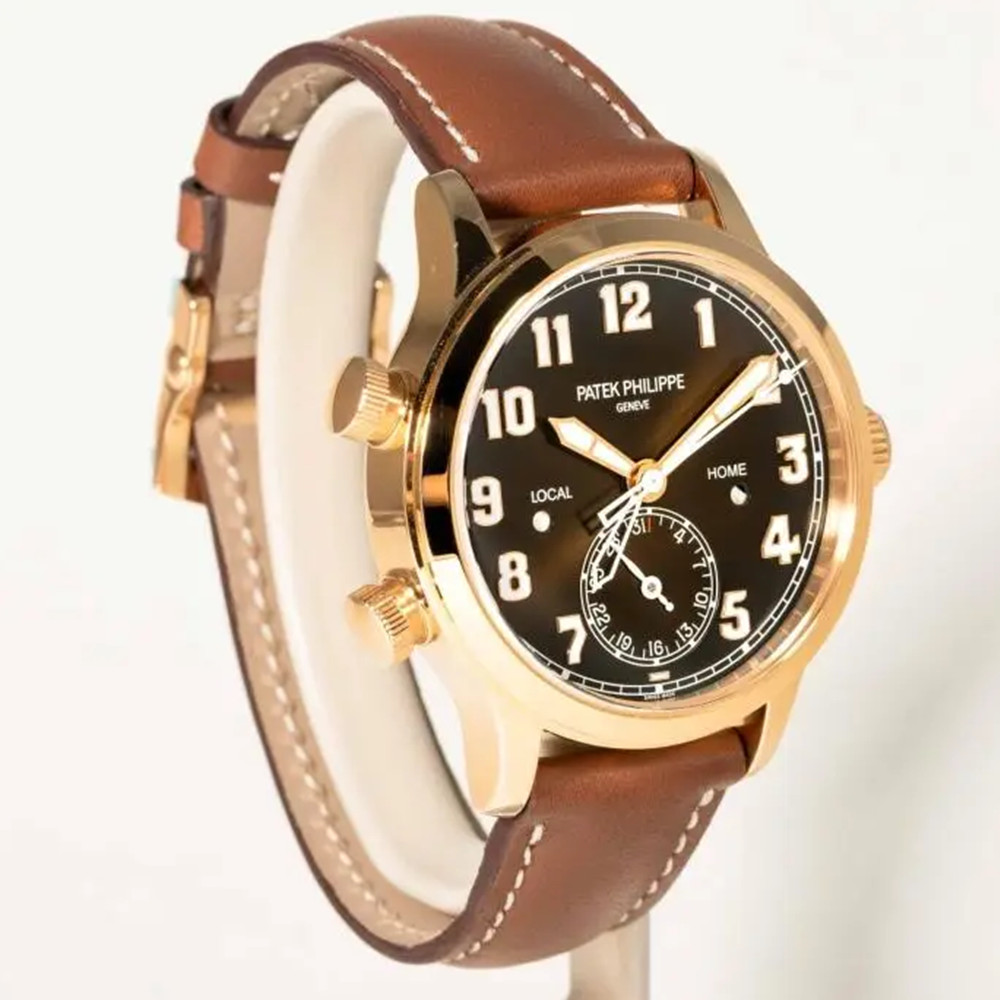 Patek Philippe Calatrava 37.5mm Brown Sunburst Dial 7234R-001 - WatchesReplica.is