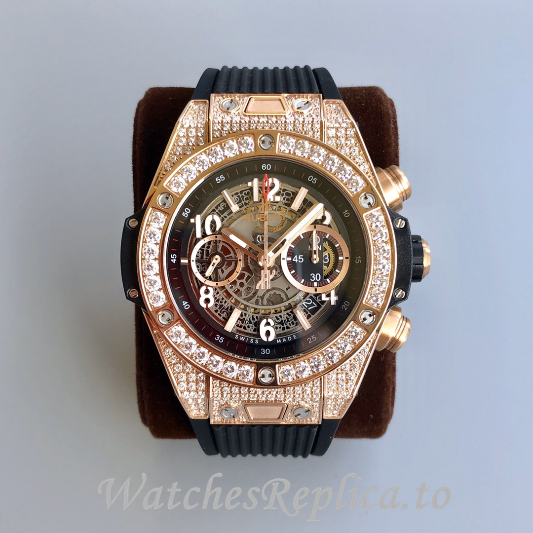 Hublot Replica Big Bang Gypsophila Chronograph v2 Rubber strap 45MM - WatchesReplica.is