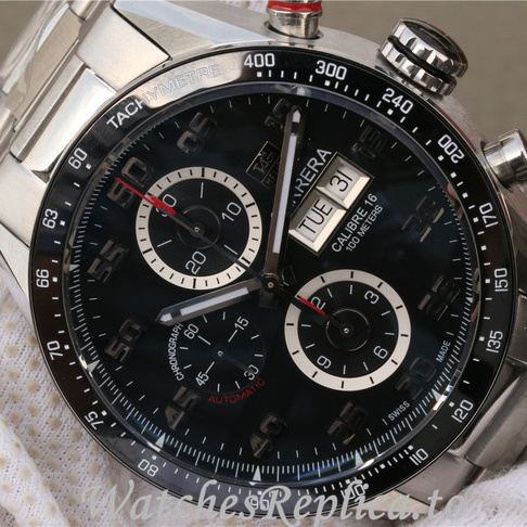 Tag Heuer Replica Carrera Stainless steel strap 43MM - WatchesReplica.is