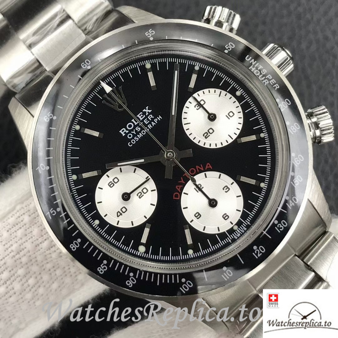 Swiss Rolex Daytona Replica 6239 Stainless steel strap 37MM - WatchesReplica.is