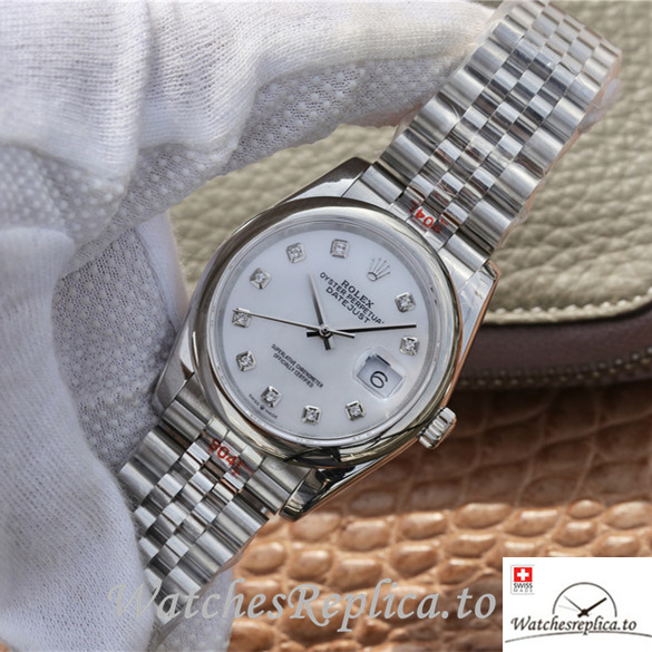 Swiss Rolex Datejust Replica 126200 Stainless steel strap 36MM - WatchesReplica.is
