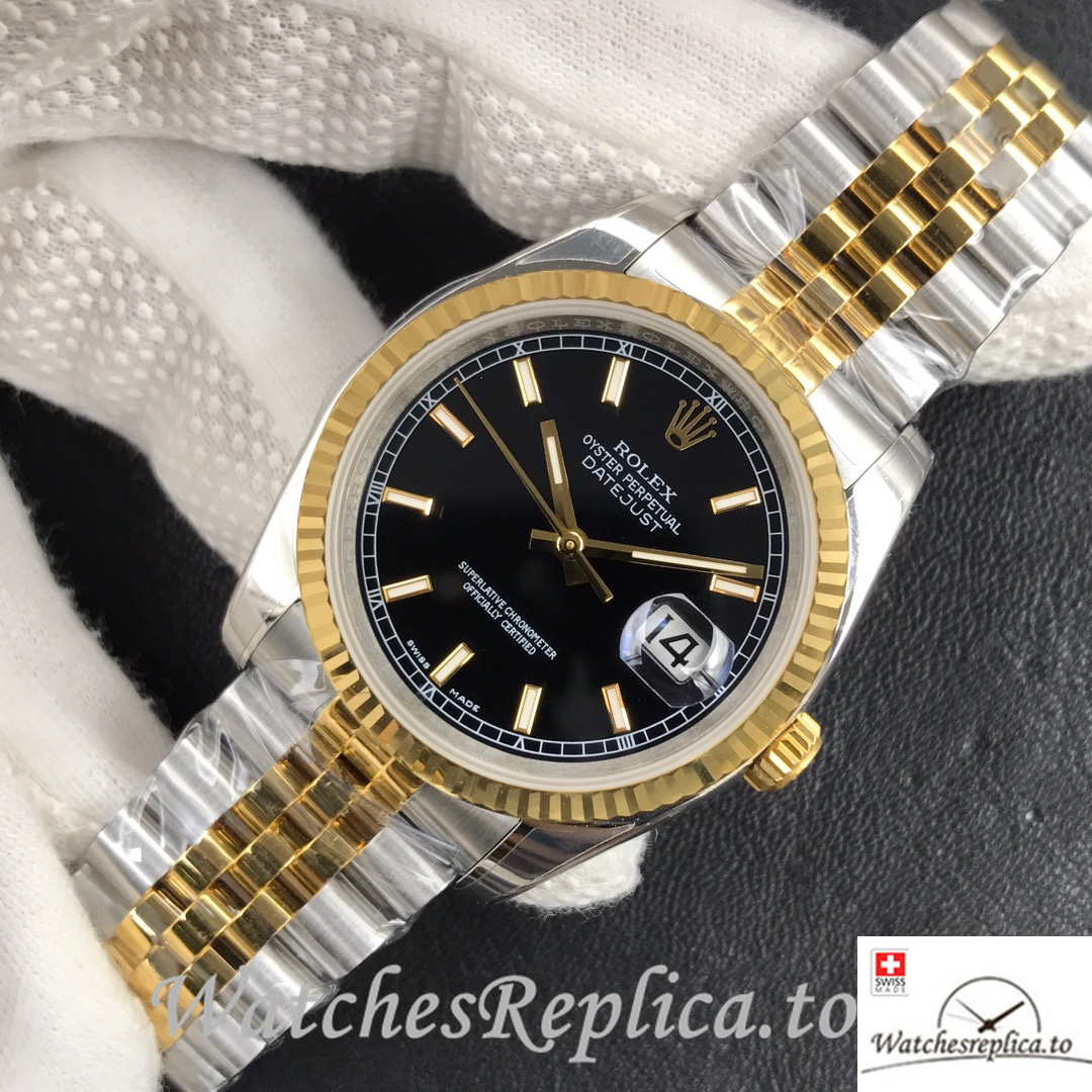 Swiss Rolex Datejust 116233 Replica Stainless steel strap 36MM - WatchesReplica.is