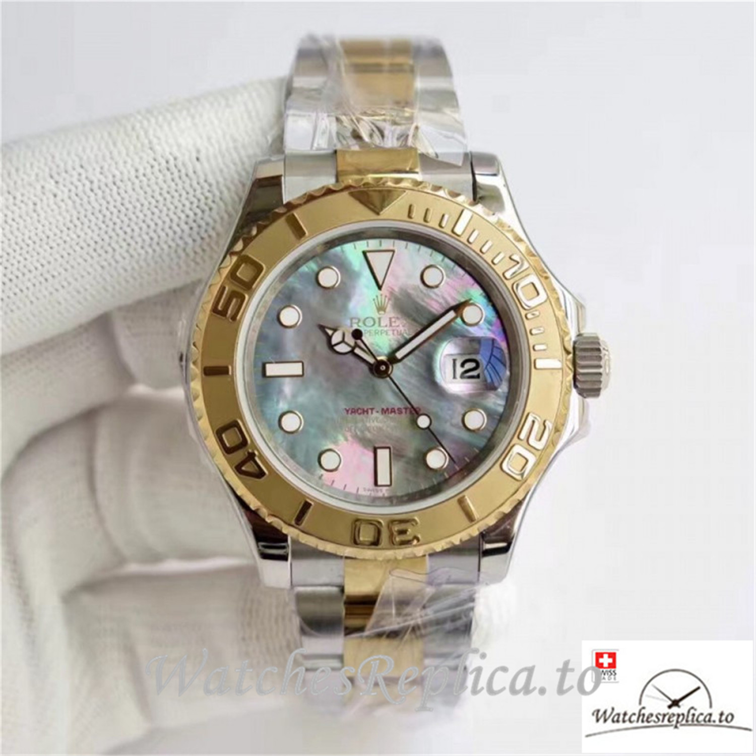 Swiss Rolex Yacht-Master Replica 116622 006 Yellow Gold Bezel 40MM - WatchesReplica.is