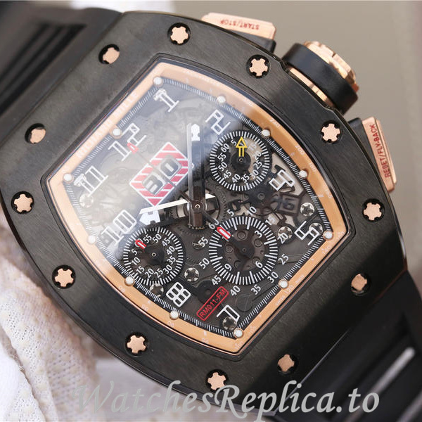 Richard Mille Replica RM011 Rubber strap 50MM - WatchesReplica.is
