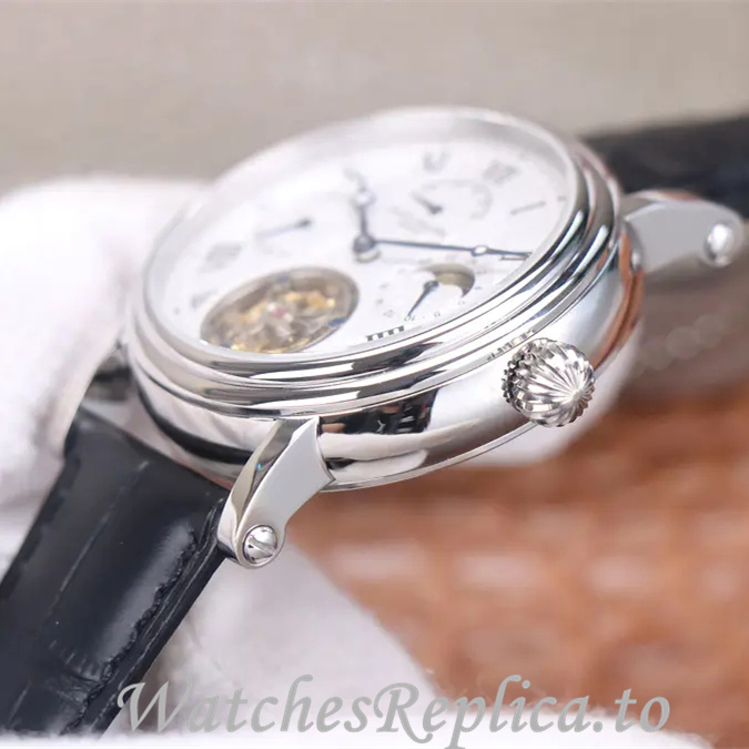 Patek Philippe Replica Complications Leather strap 42MM - WatchesReplica.is