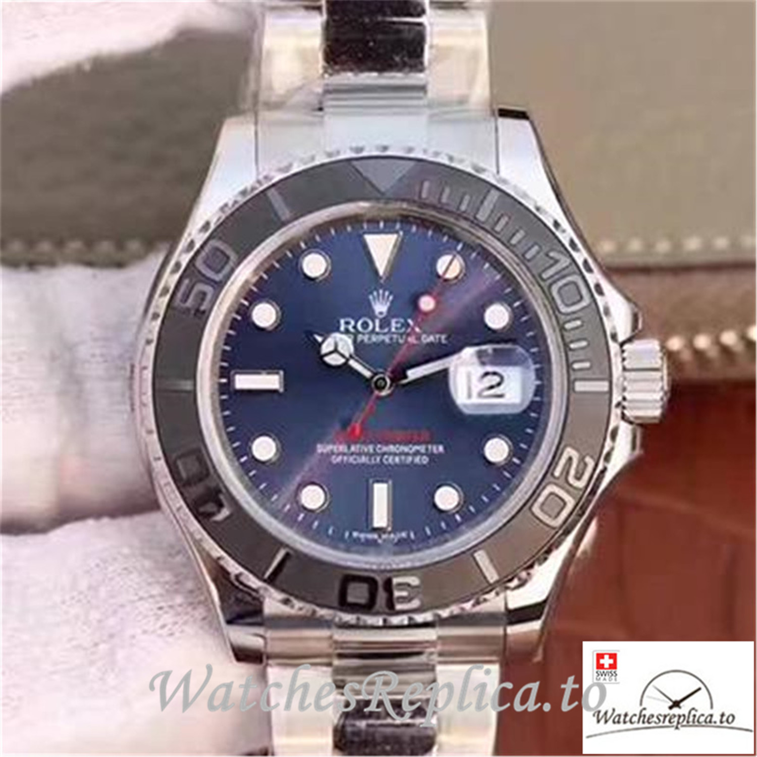 Swiss Rolex Yacht Master Replica 116622 004 Black Bezel 40MM - WatchesReplica.is