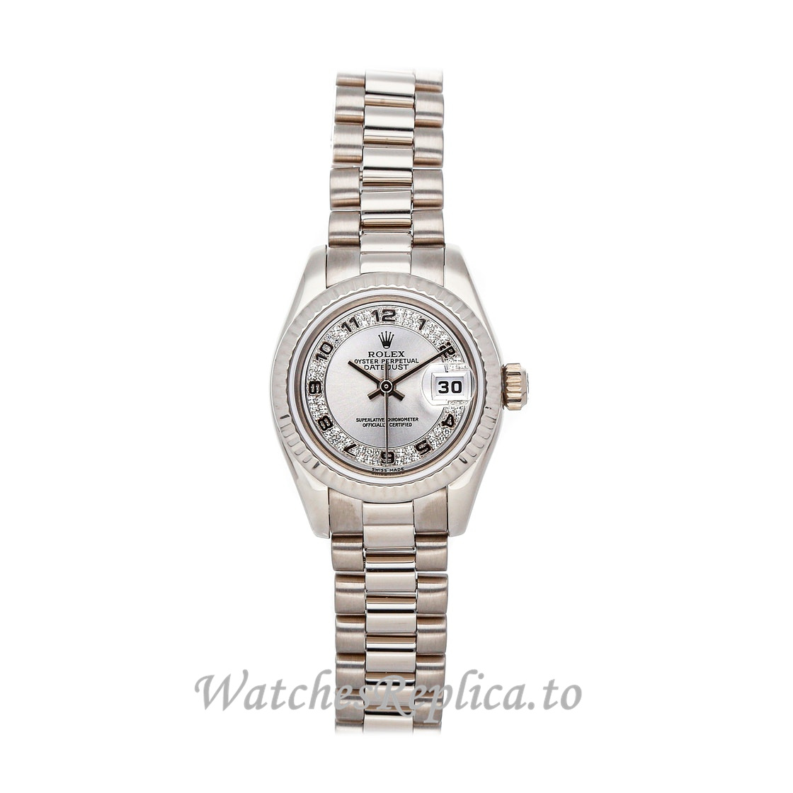 Replica Rolex Datejust 179179 26MM Rhodium Dial Ladies Watch - WatchesReplica.is