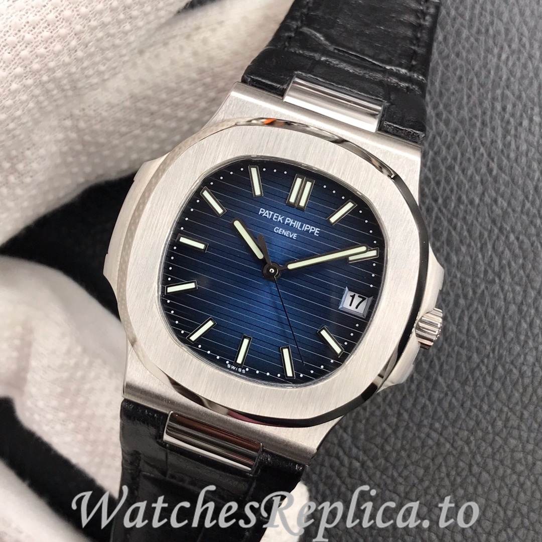Patek Philippe Replica Nautilus 5711 Leather strap 40MM - WatchesReplica.is