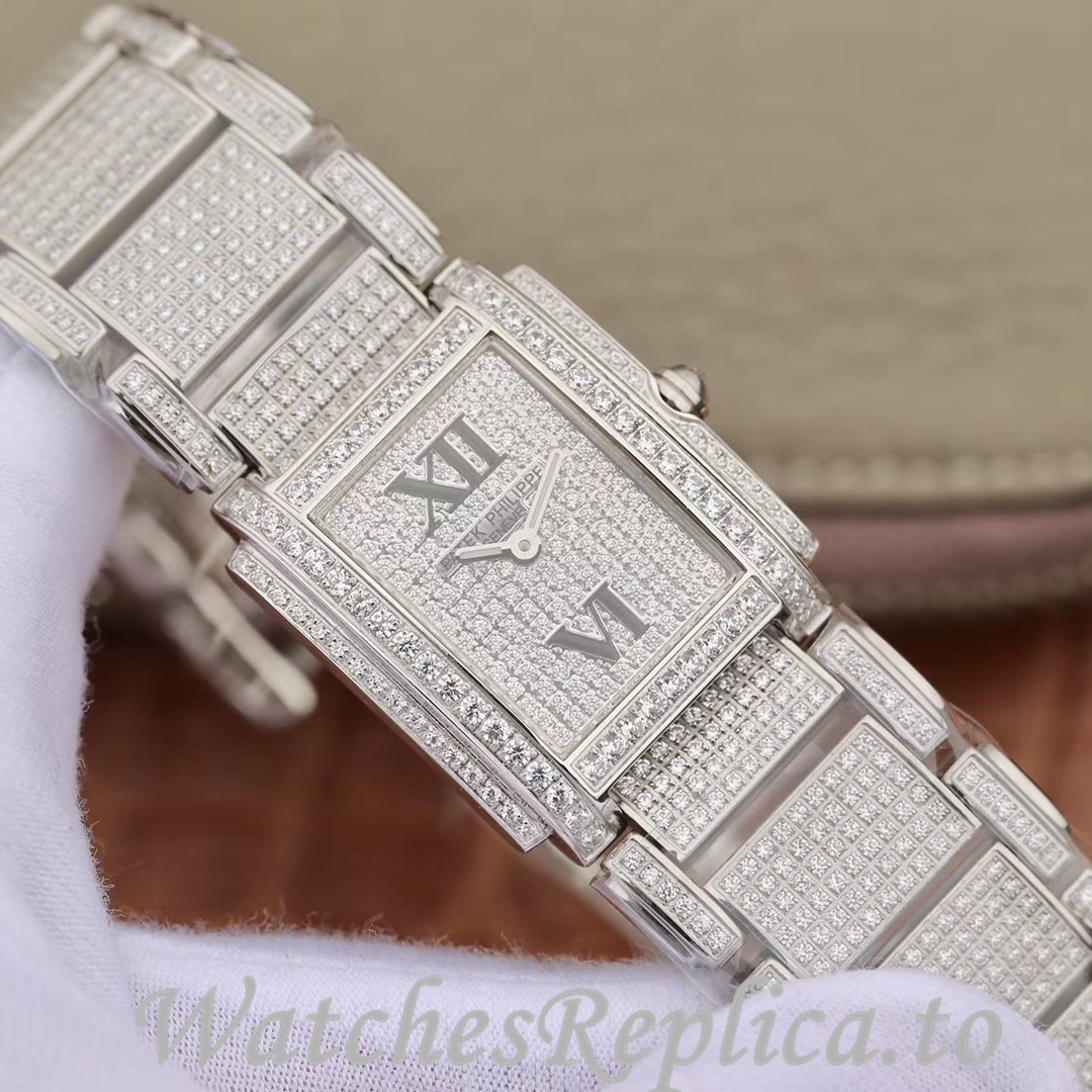 Patek Philippe Replica Twenty-4 White Gold strap 30MM - WatchesReplica.is