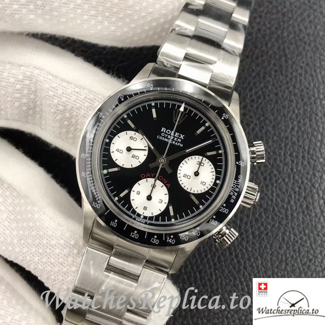 Swiss Rolex Daytona Replica 6239 Stainless steel strap 37MM - WatchesReplica.is