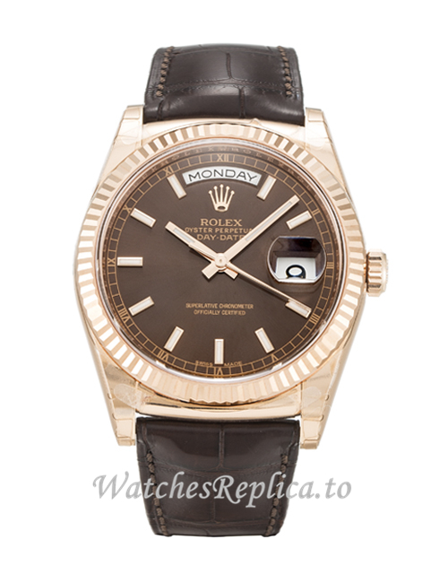 Rolex Day Date Chocolate Dia 118135 - WatchesReplica.is