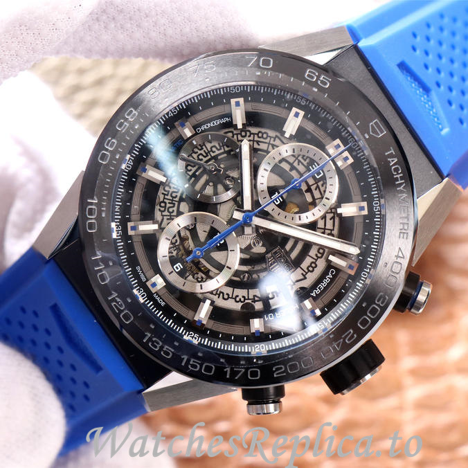Tag Heuer Replica Carrera Rubber strap 45MM - WatchesReplica.is