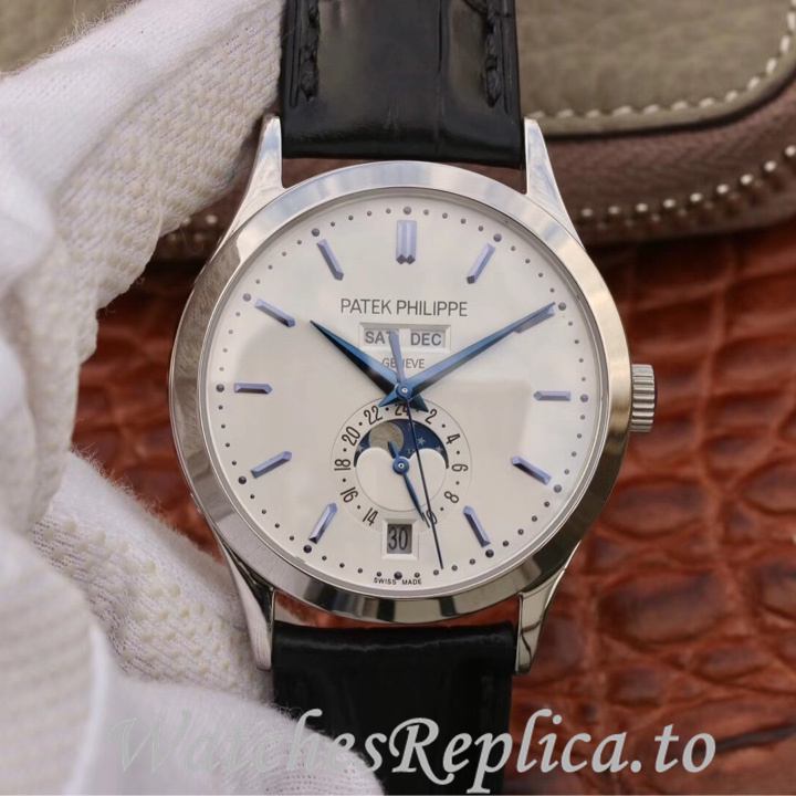 Patek Philippe Replica Complications 5396 Leather strap 38.5MM - WatchesReplica.is