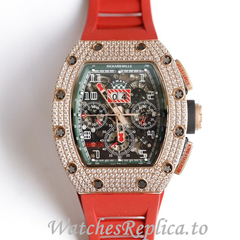 Richard Mille Replica RM011 Rubber strap 50MM - WatchesReplica.is