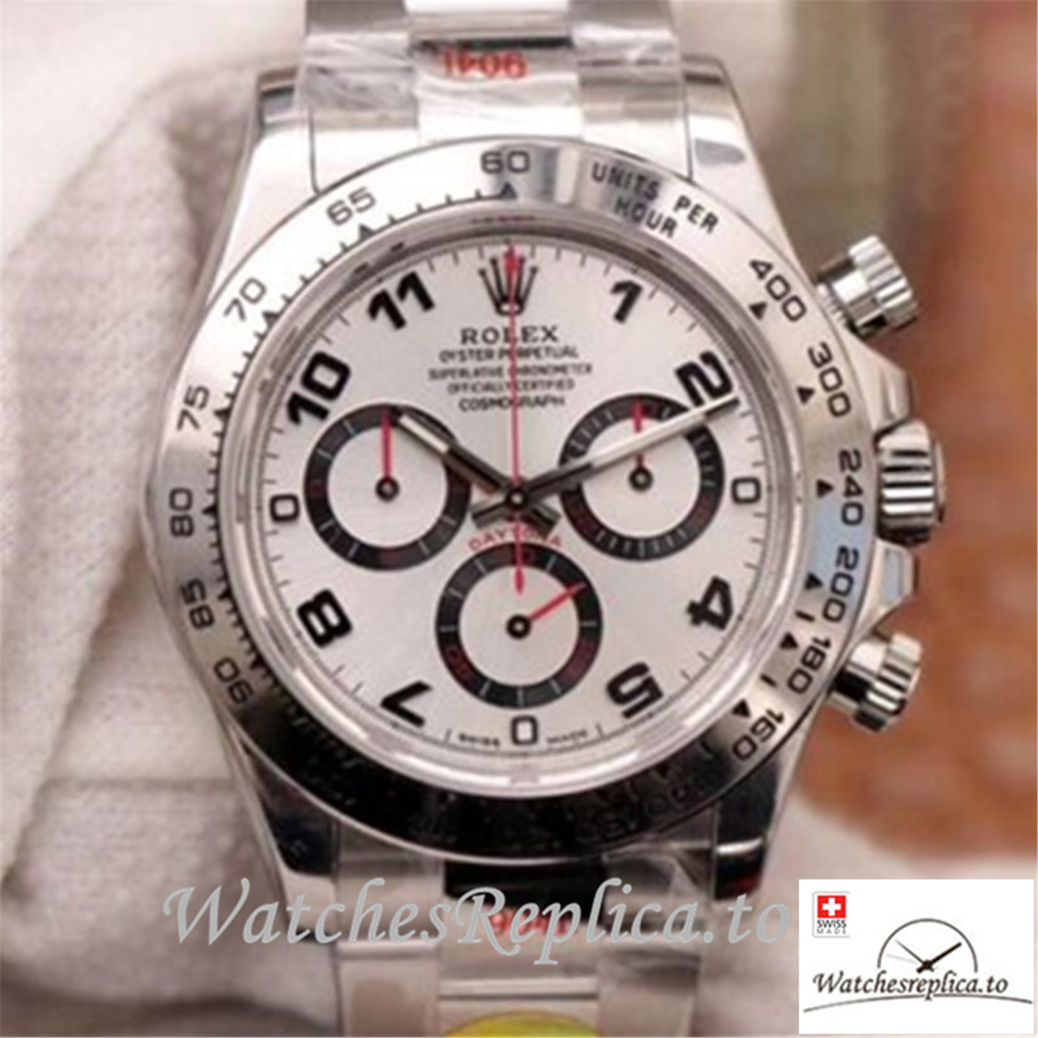 Swiss Rolex Daytona Cosmograph Replica 116509-78599 002 Gray Strap 40MM - WatchesReplica.is