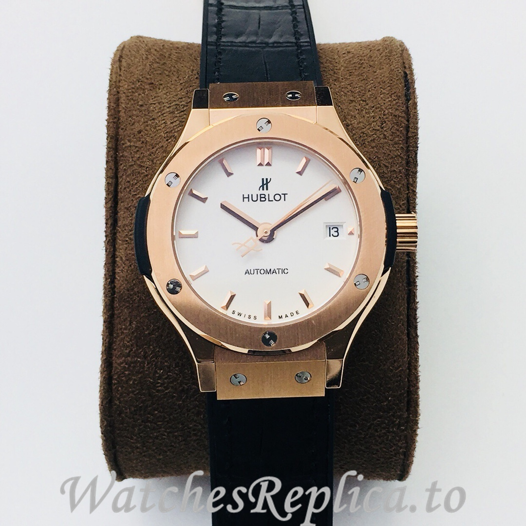 Hublot Replica Classic-Fusion-Series Leather strap 38MM Swiss - WatchesReplica.is