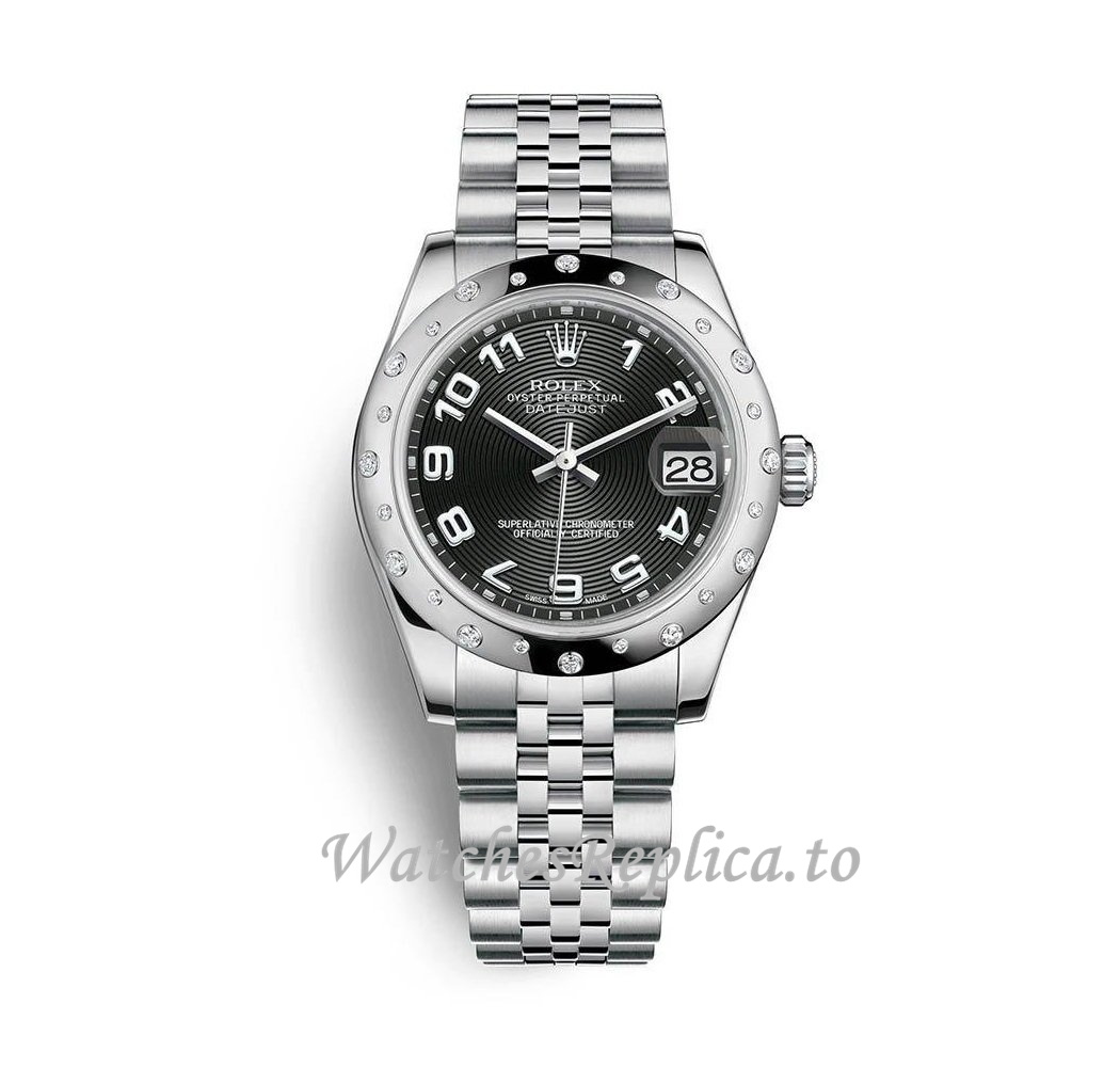 Replica Rolex Datejust m178344-0041 31MM Stainless steel strap Ladies Watch - WatchesReplica.is