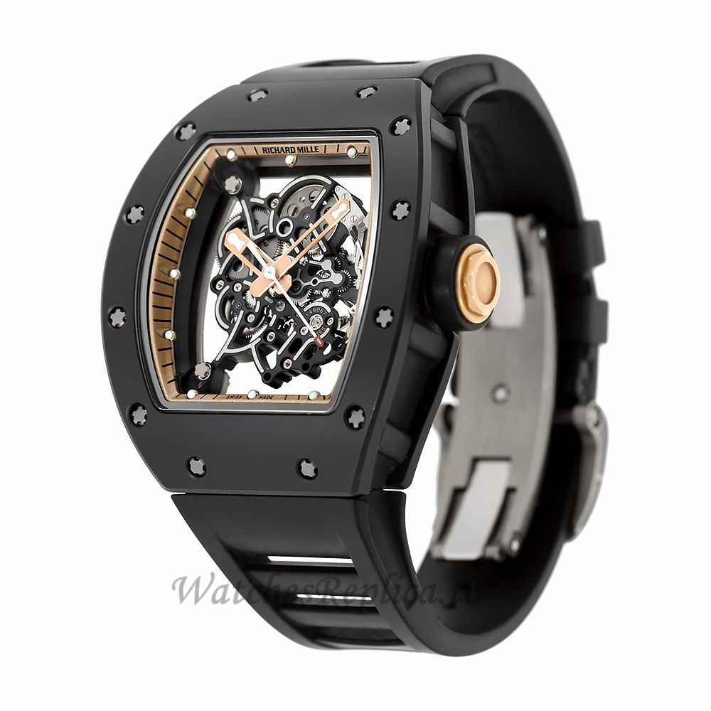 Richard Mille Replica RM055 Bubba Watson Asia Edition Black Ceramic 50MM Watch M05507006 - WatchesReplica.is