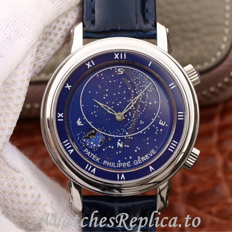 Patek Philippe Replica Complications 5102 Leather strap 43MM - WatchesReplica.is