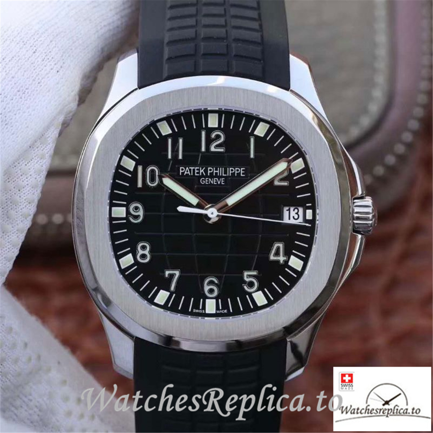 Swiss Patek Philippe Aquanaut Jumbo Replica 5167A-001 Black Strap 40MM - WatchesReplica.is