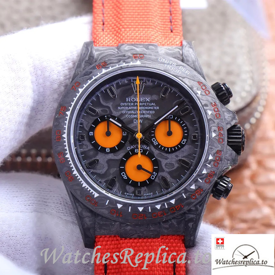 Swiss Rolex Daytona Replica Canvas strap 40MM - WatchesReplica.is