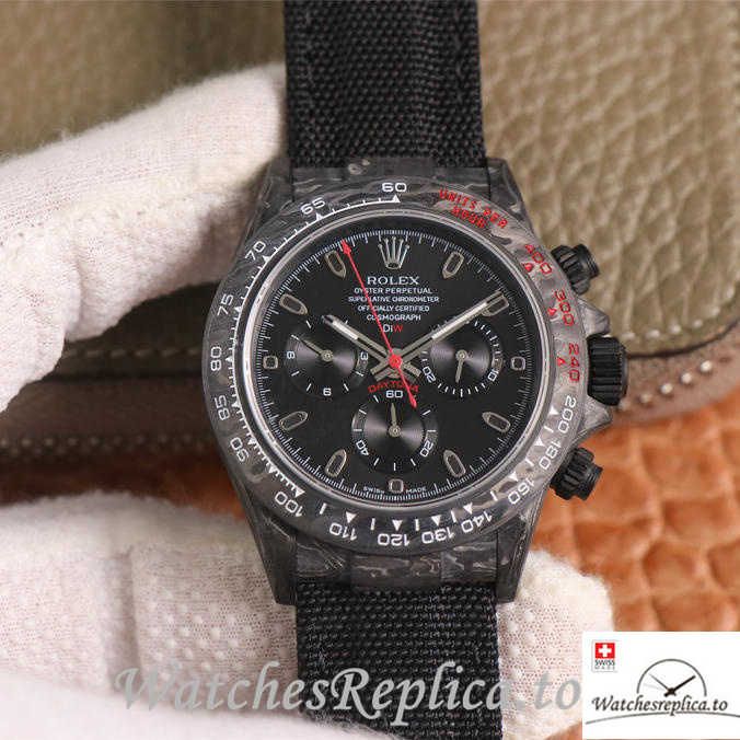 Swiss Rolex Daytona Replica Canvas strap 40MM - WatchesReplica.is