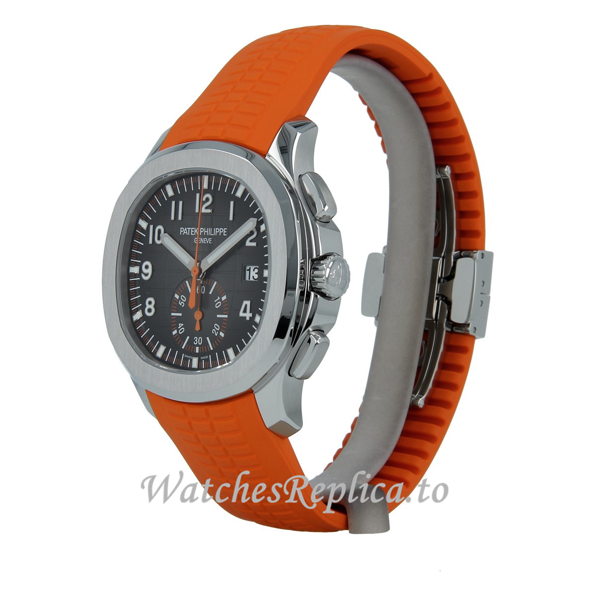 Replica Patek Philippe Aquanaut Chronograph 5968A Orange Watch - WatchesReplica.is